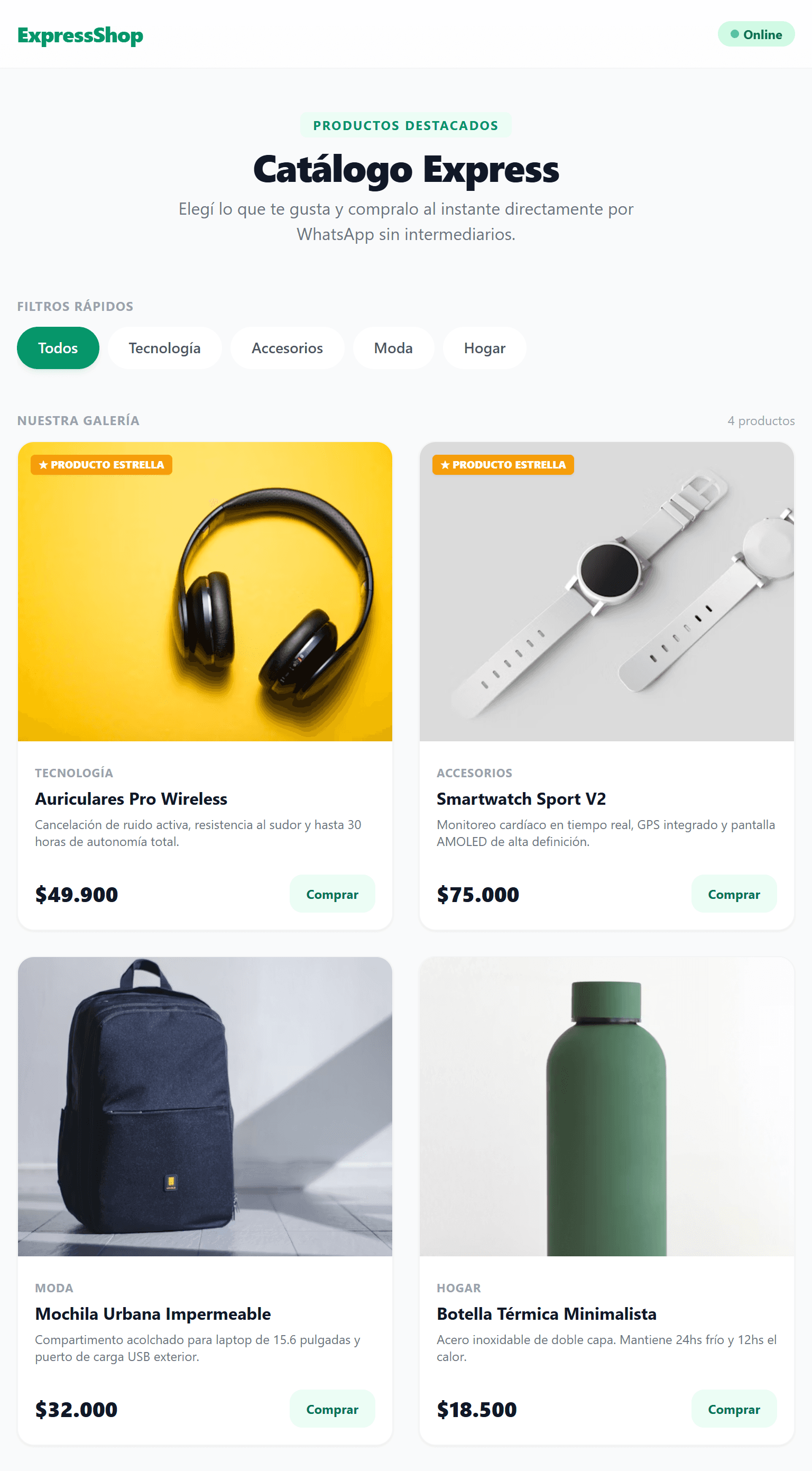 Plantilla 02 — E-Commerce Express